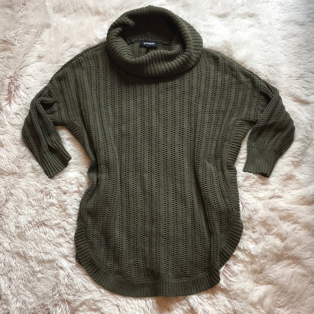 Knit cowl neck sweater